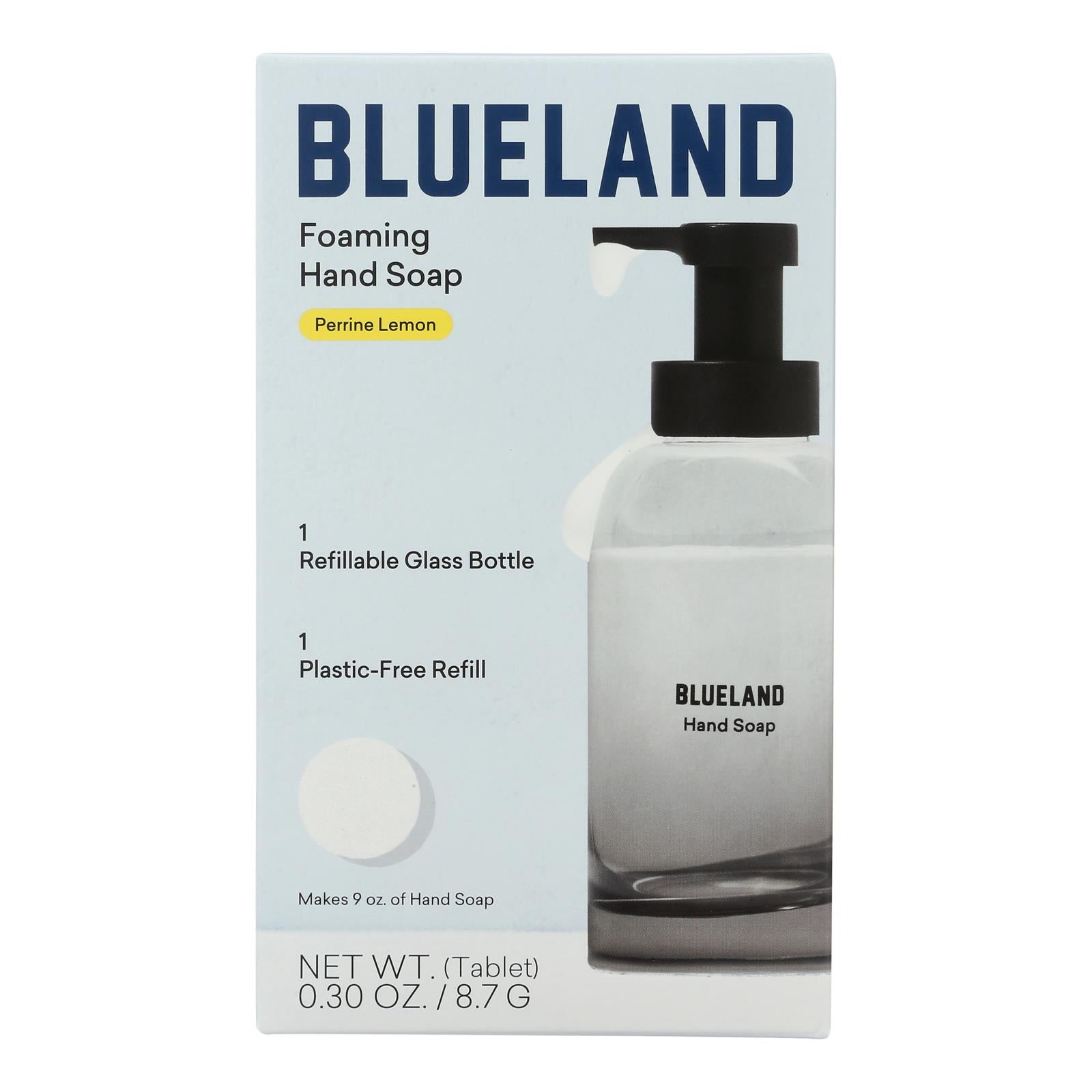Blueland Hand Soap Starter - Refreshing Lemon Scent, Eco-Friendly 1.3 OZ Refill