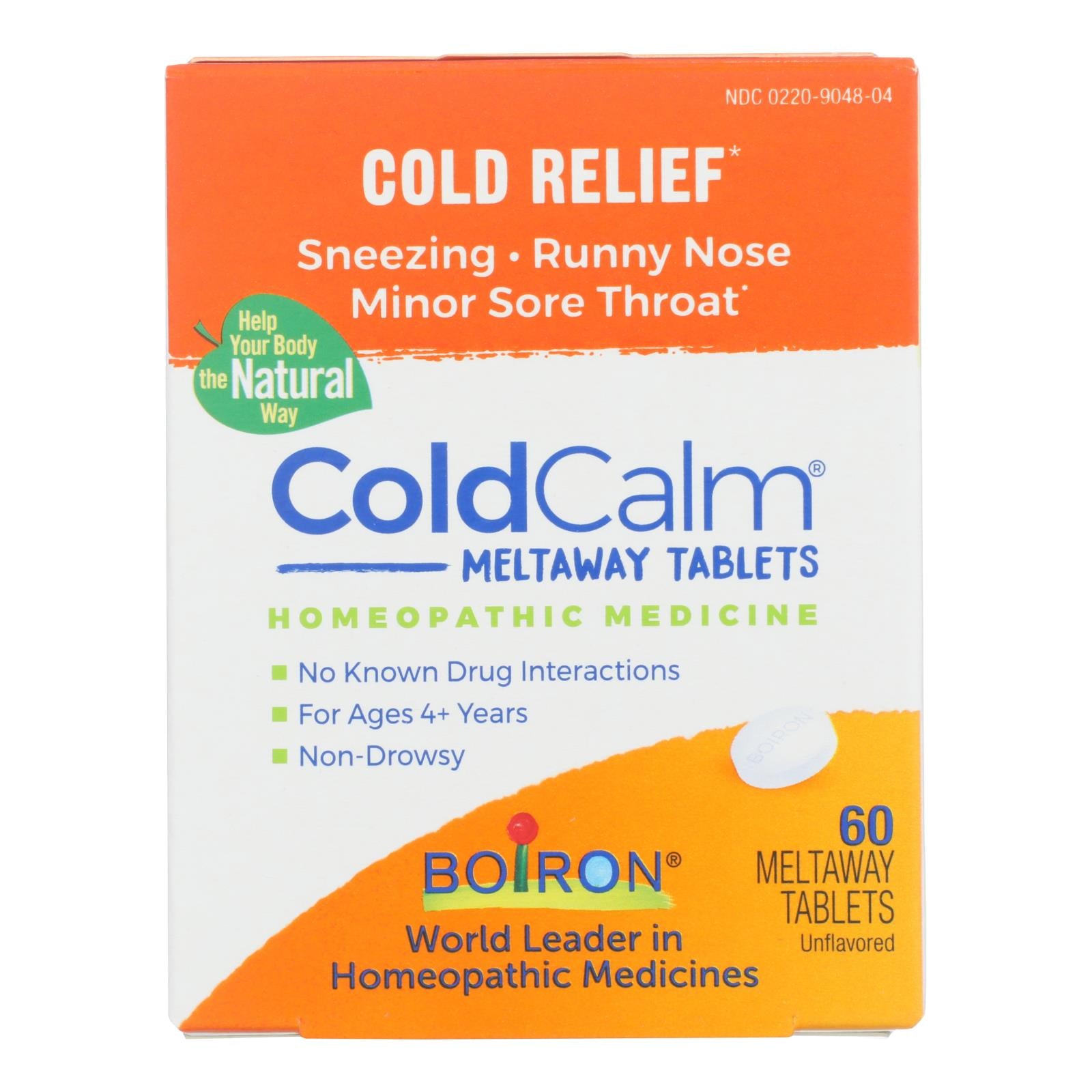 Boiron ColdCalm Homeopathic Cold Relief for Children - 60 Natural Tablets for Cough & Congestion