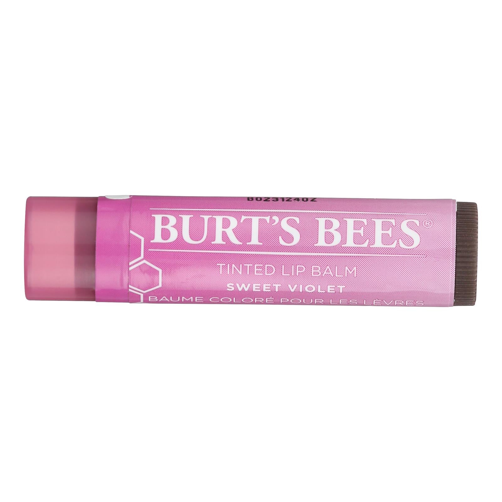 Burts Bees - Lip Balm - Tint - Sweet Violet - Case of 2 - .15 oz