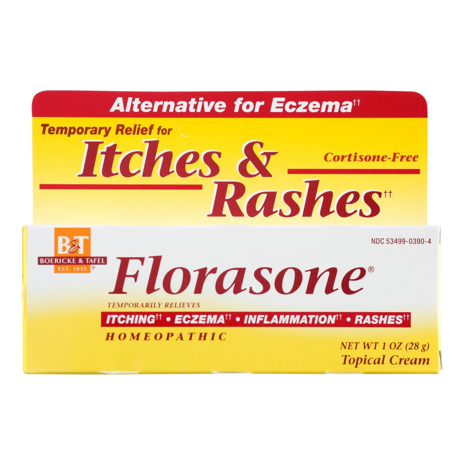 Boericke and Tafel - Florasone Itches and Rashes Cream - 1 oz