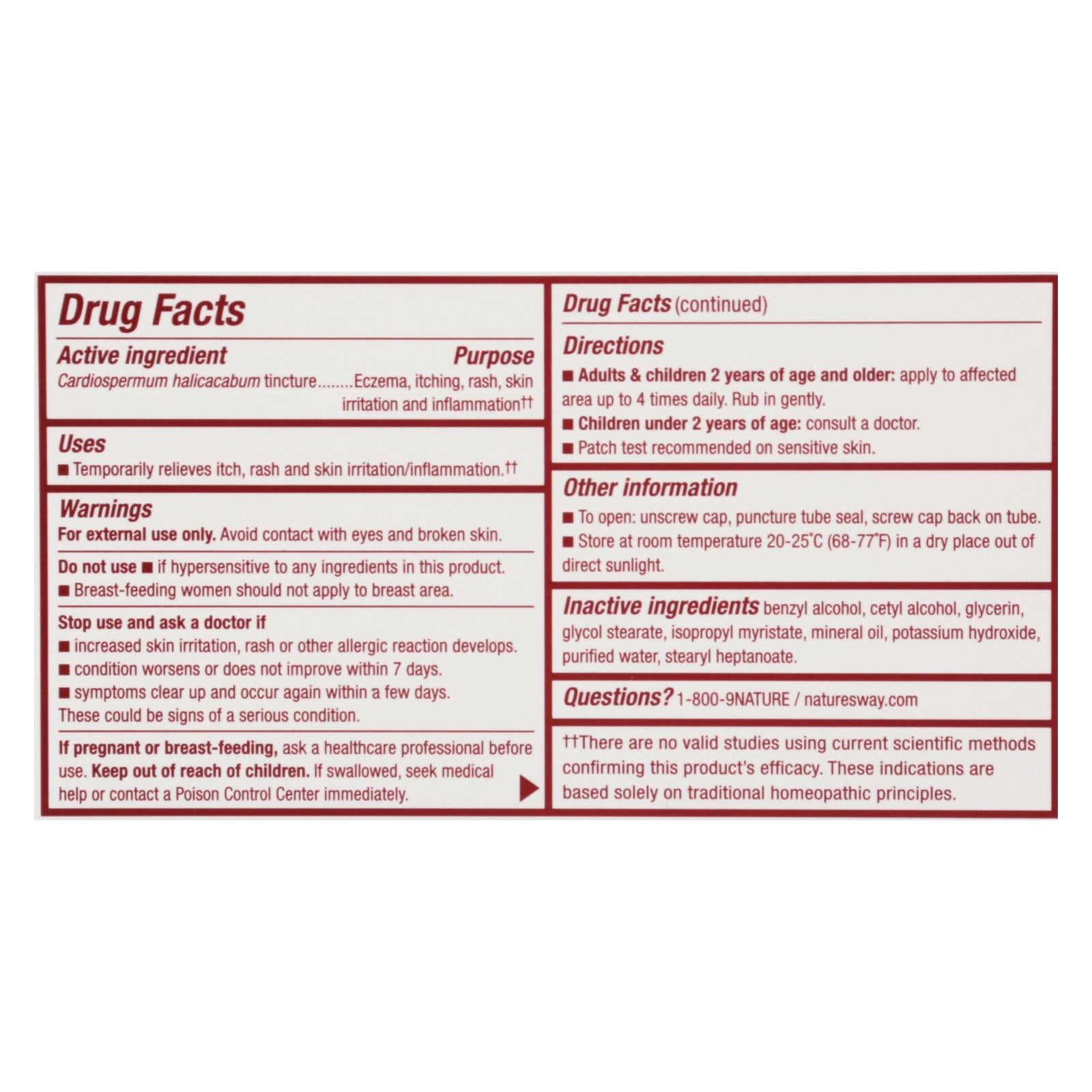 Boericke and Tafel - Florasone Itches and Rashes Cream - 1 oz