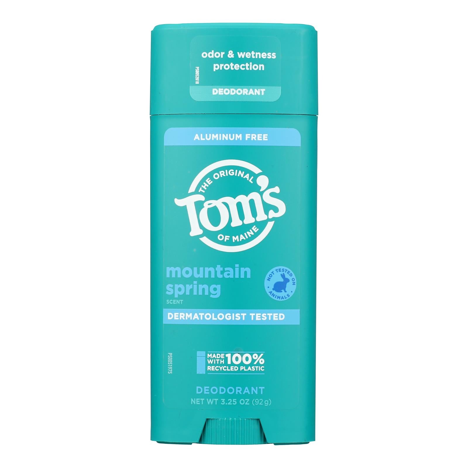 Tom's of Maine - Deodorant Stick Mountain Spring - Case of 6 - 3.25 ounces