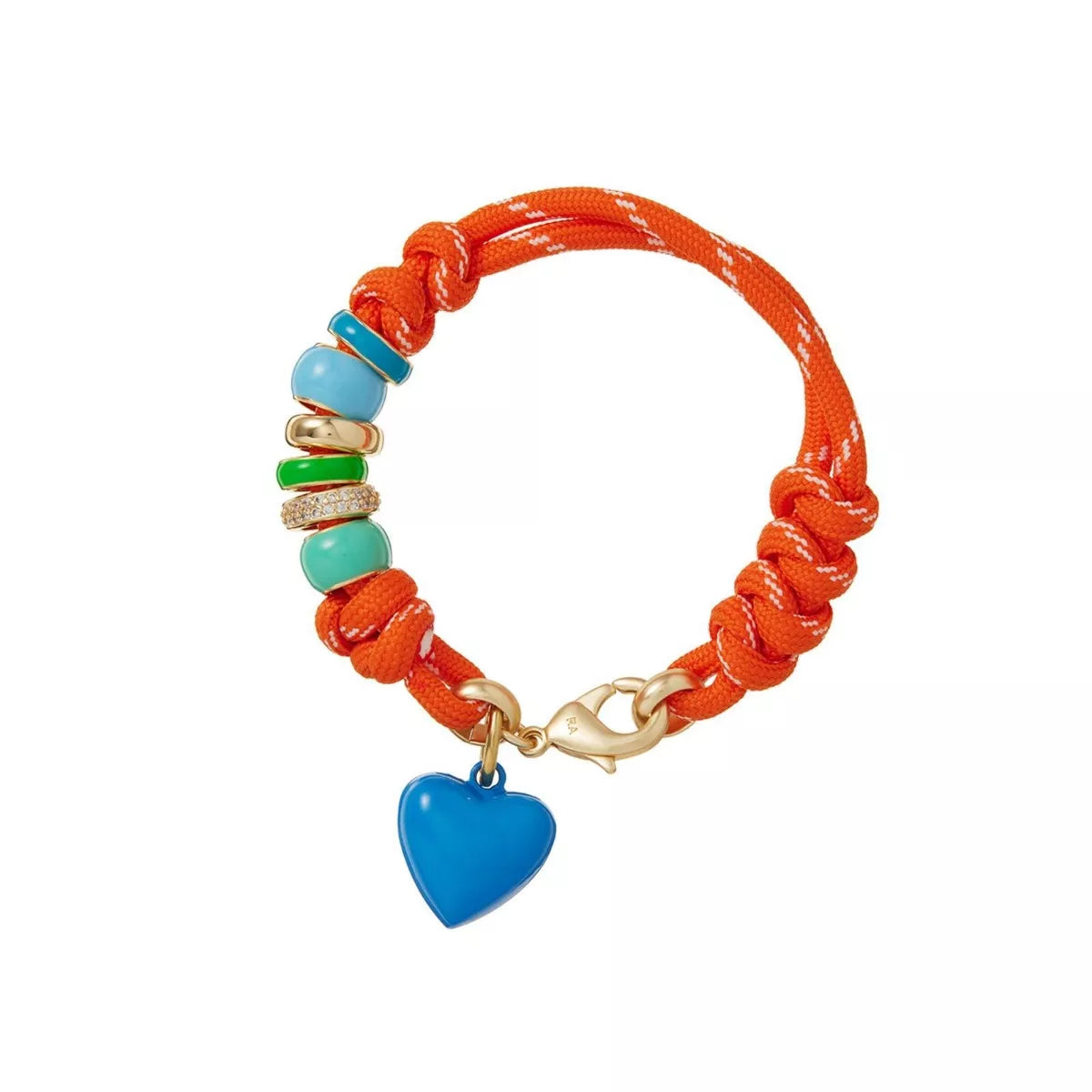 18K Gold-Plated Bead Rope Bracelet Blue onesize