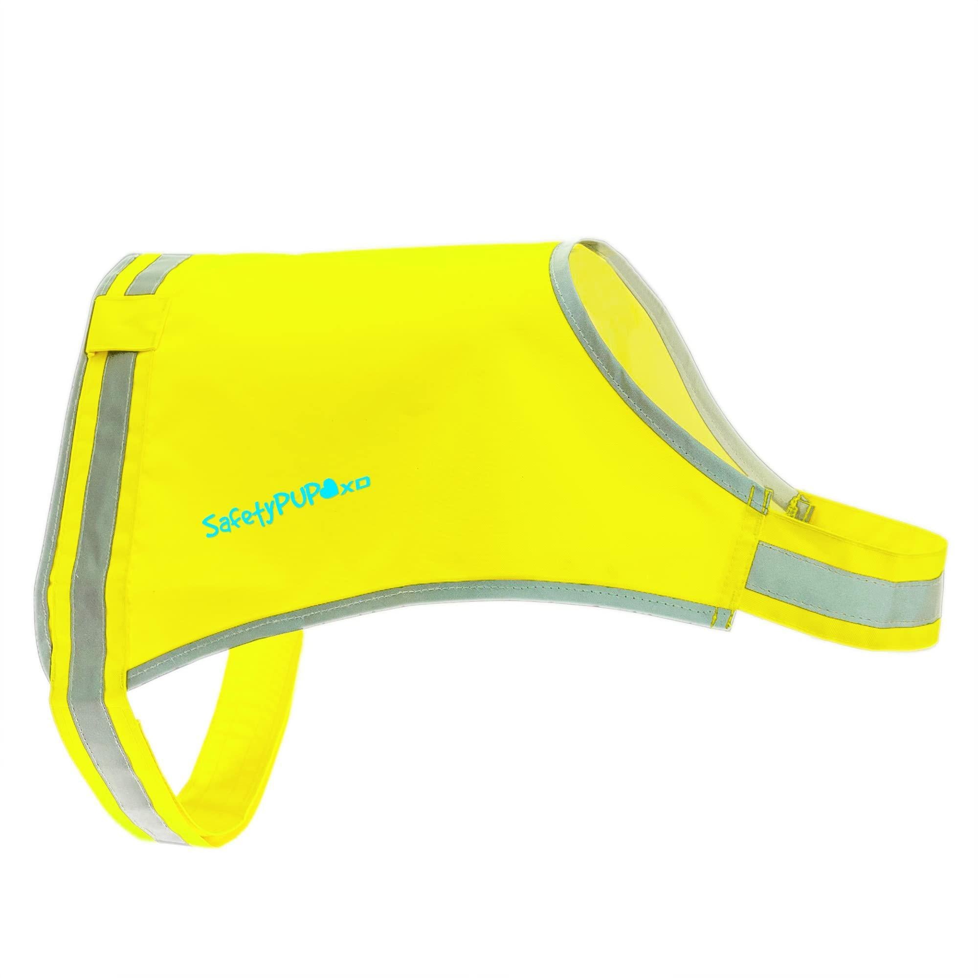 Lite Dog Vest. Coverage to Mid Back. Reflective Hi Visibility Fluorescent Yellow Fabric Helps to Keep Them in Sight and Safe On and Off Leash.