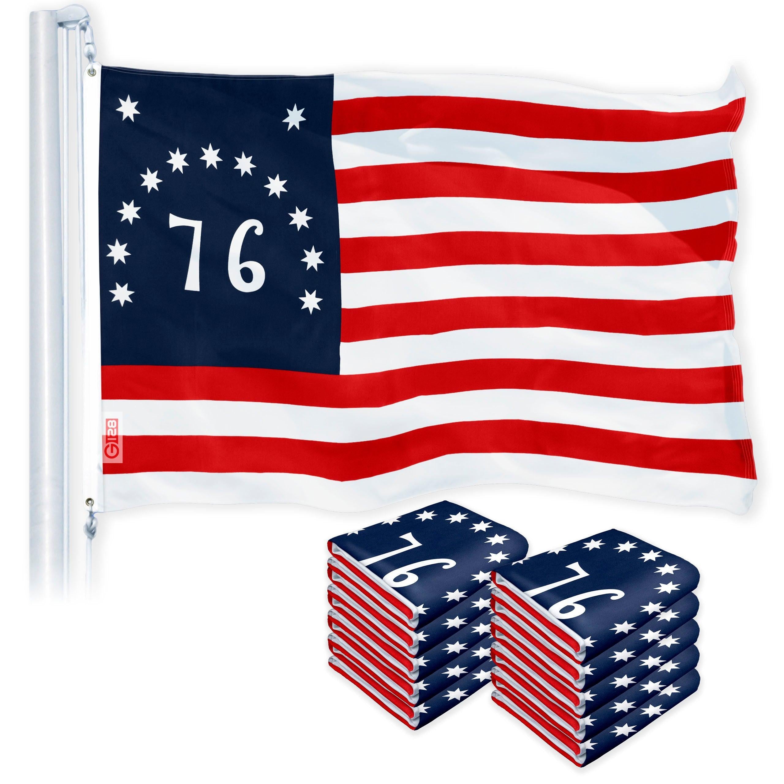 Bennington Flag 3x5 Ft 10-Pack 150D Printed Polyester By G128