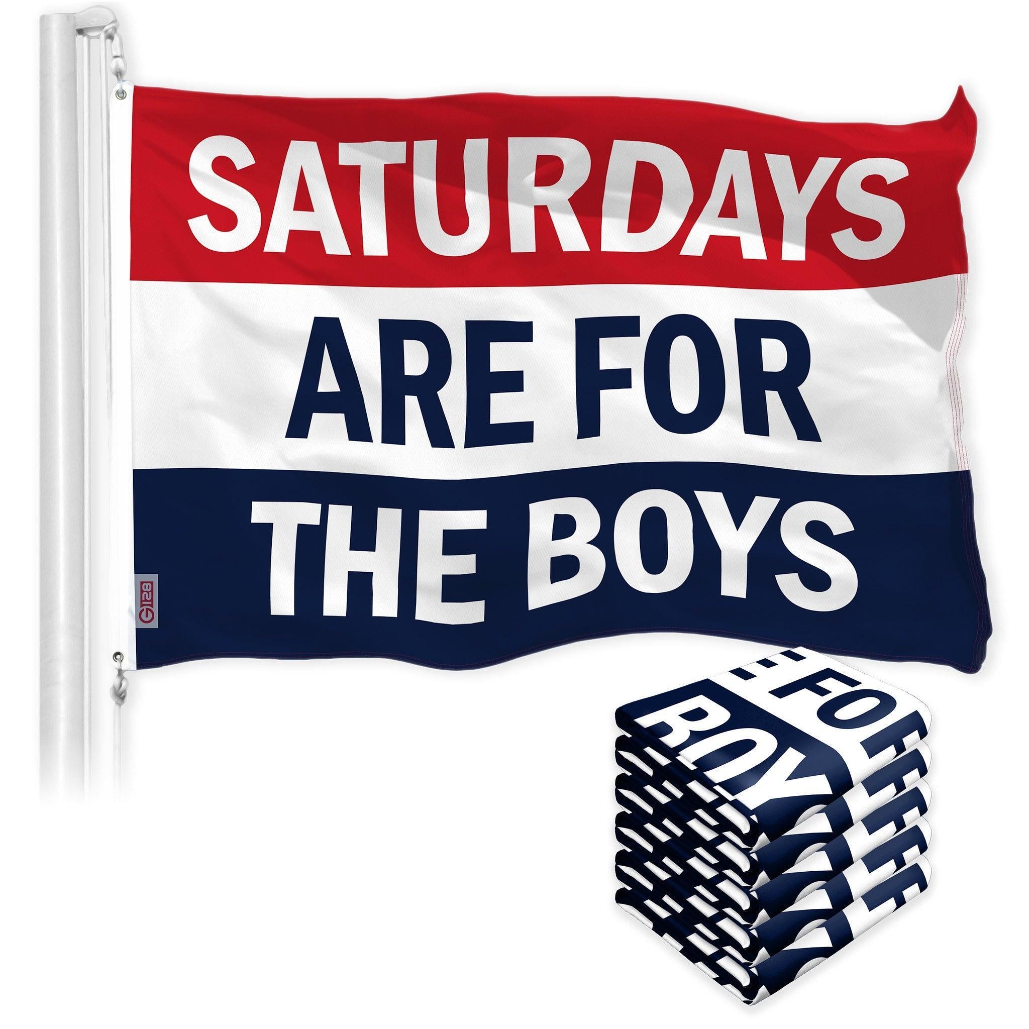 Boys Saturday Fun Flag 3x5 Ft 5-Pack Printed 150D Polyester By G128