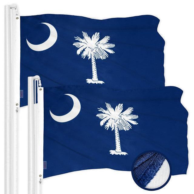 South Carolina South Carolina State Flag 3x5 Ft 2-Pack Embroidered Polyester By G128