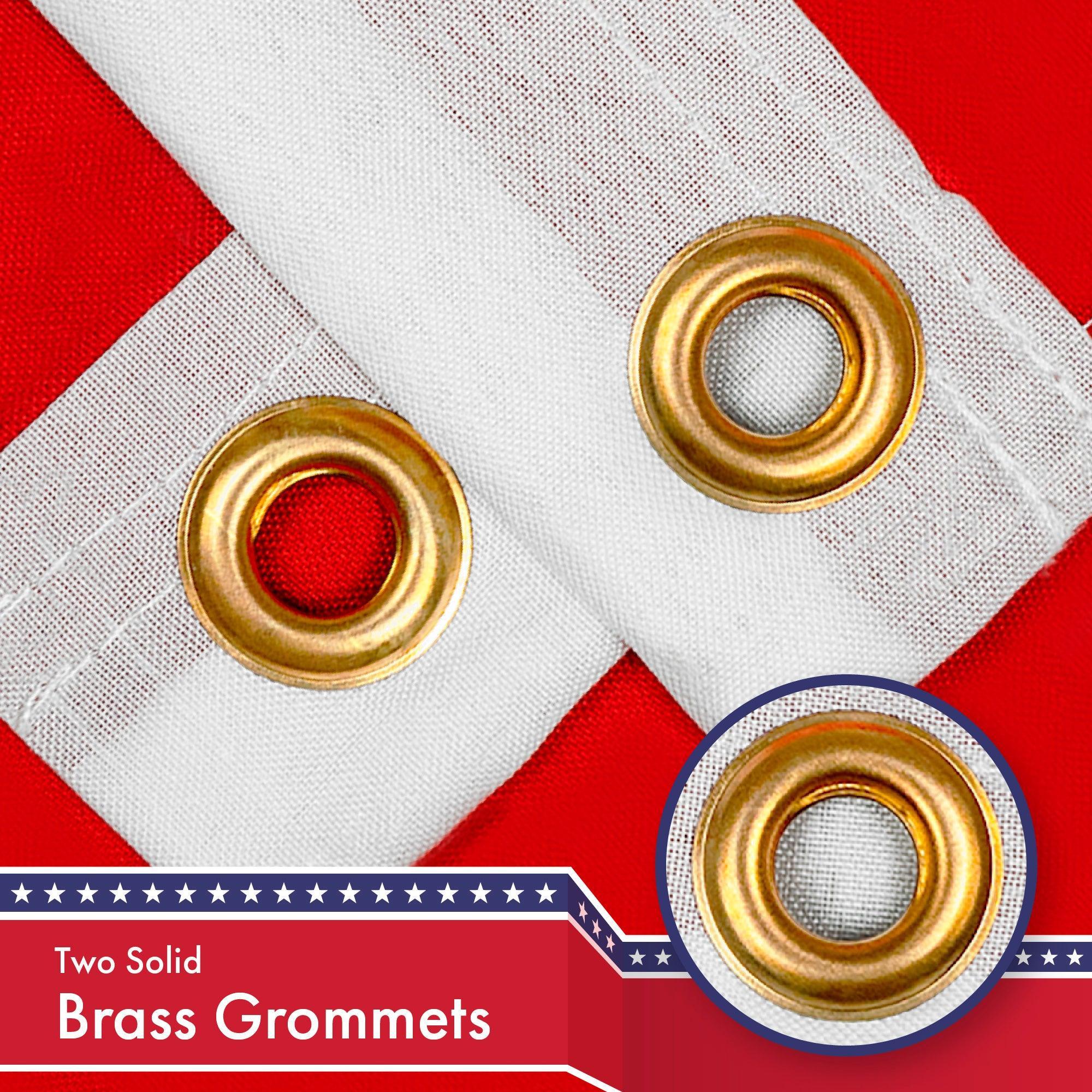 Alabama State Flag 150D Polyester 3x5 Ft - Heavy Duty, Double Stitch Edges, Vivid Colors