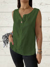 Full Size Casual Linen Sleeveless Blouse Plus Size - Store 42