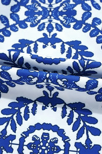 Printed Crew Neck Sleeveless Top