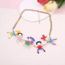 18K Gold-Plated Bead Charm Necklace