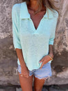Full Size Johnny Collar Loose Knit Sweater Plus Size - Store 42