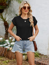 Round Neck Short Sleeve T-Shirt Black
