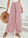 Tied Printed Wide Leg Pants Blush Pink