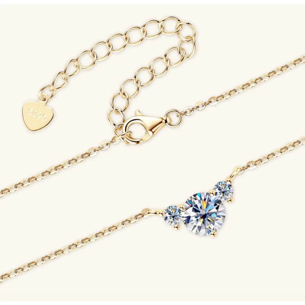 1.2 Carat Moissanite Necklace in 925 Sterling Silver | D Color VVS1 Clarity, Elegant Design - Store 42