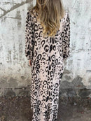 Full Size Printed V-Neck Dress with Pockets Plus Size - Store 42