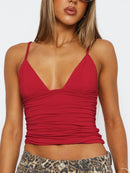Ruched V-Neck Cami