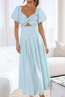 Sweetheart Neck Puff Sleeve Dress