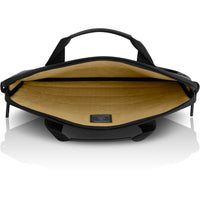 Interior view of the Dell EcoLoop Black Sleeve Case for 11-14 Inch Notebooks, featuring a soft lining for enhanced device protection.