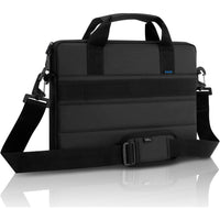 Dell EcoLoop Black Sleeve Case for 11-14 Inch Notebooks - Durable & Stylish Design, showcasing the rear view with an adjustable strap and secure closure, designed for practicality and aesthetics.