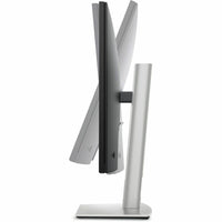 Side view of the Dell P2725HE 27" Monitor highlighting its adjustable stand for ergonomic customization.