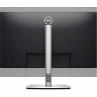 Back view of the Dell P2725HE 27" Monitor displaying its sleek design and adjustable stand, perfect for ergonomic setups in home or office environments.