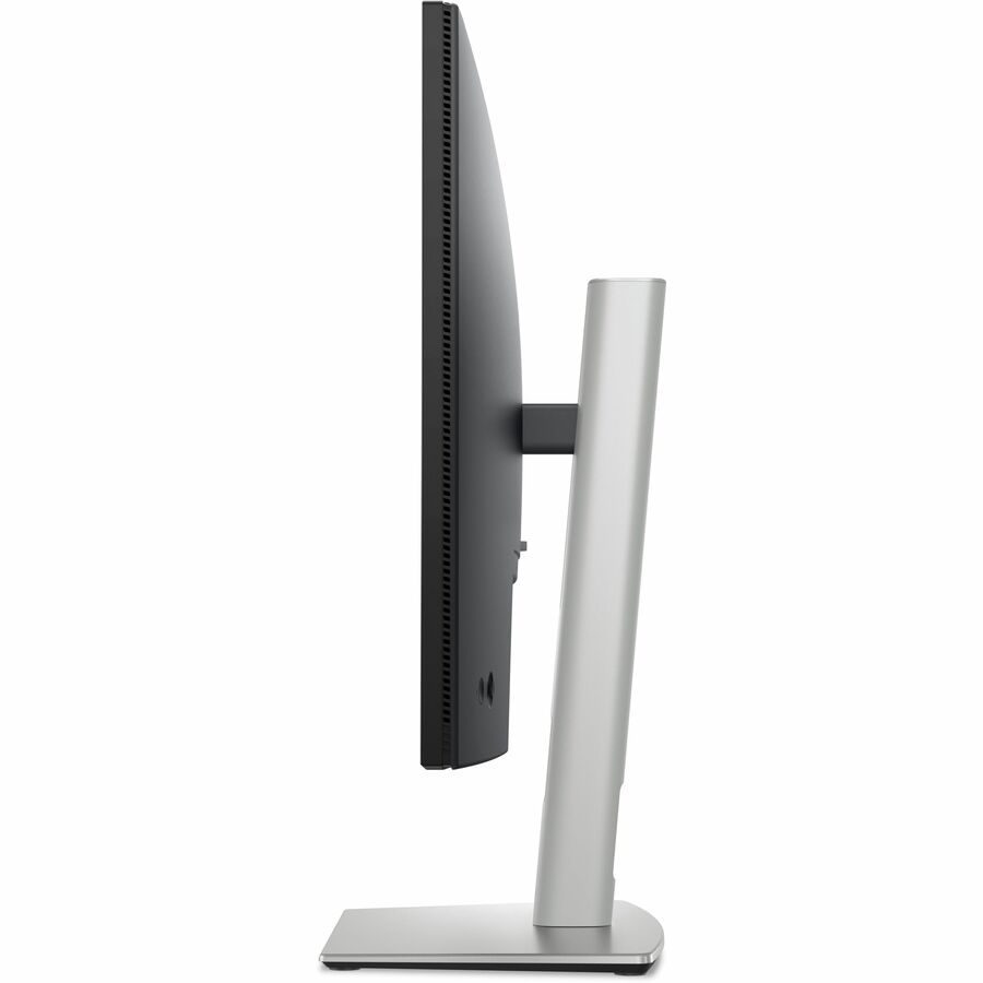 Side profile of the Dell P2725HE 27" Monitor emphasizing its elegant form and modern aesthetics.
