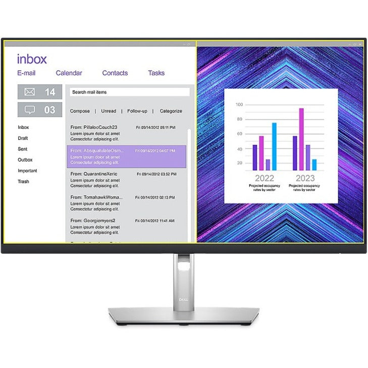Dell P2723QE 27-Inch 4K UHD Monitor | 3840x2160 Resolution | HDMI, USB-C & RJ45 | Ergonomic Design