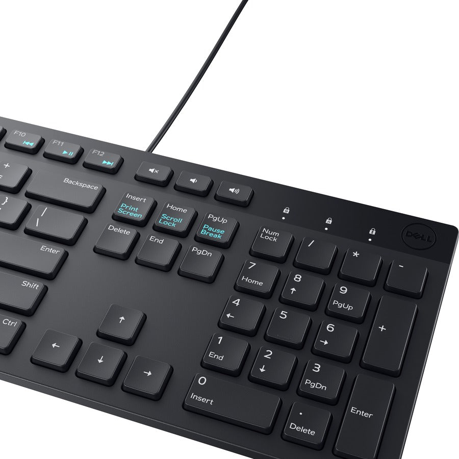 Dell KM300C Wired Keyboard And Optical Mouse Bundle - Full Layout Chiclet Keys & 1000 DPI Tracking