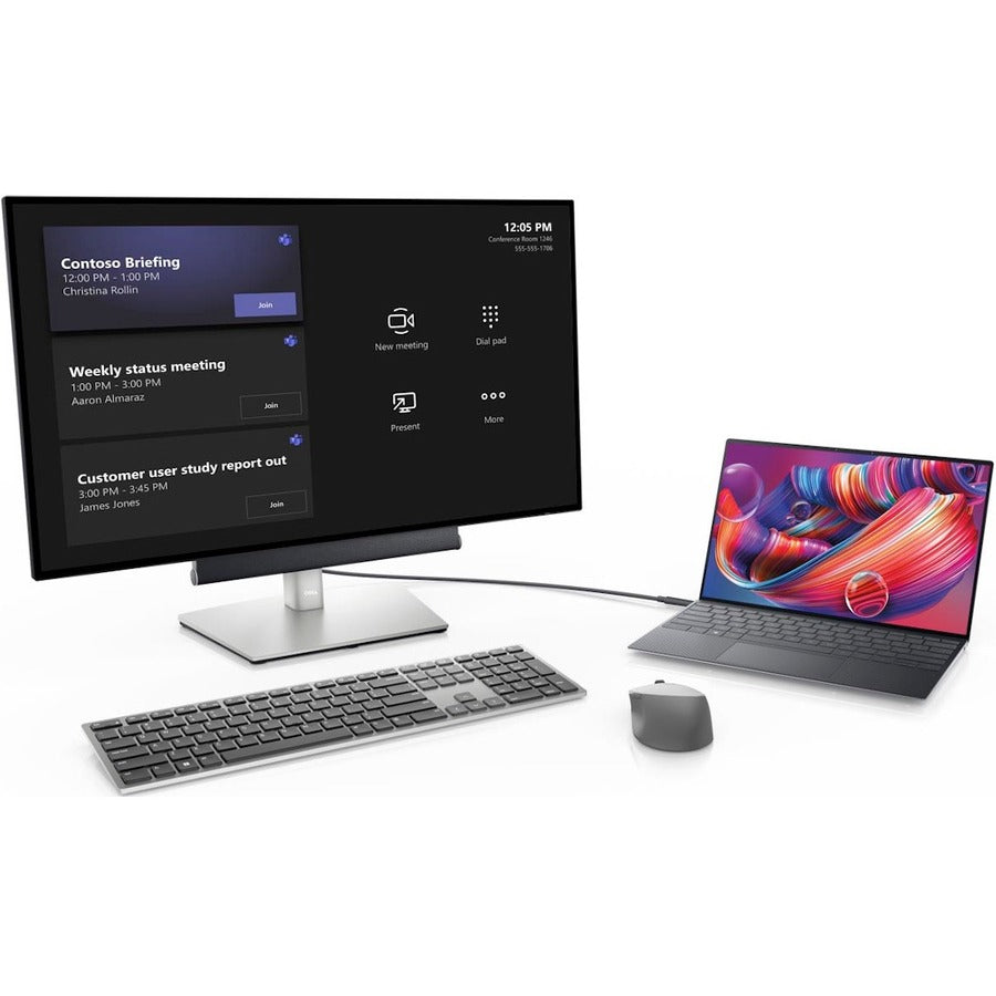 Dell Sound Bar Speaker | USB-C Ready | Elegant Black Design with Rich Audio Quality
