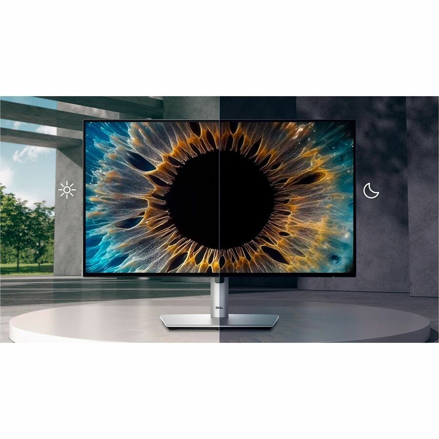 Dell U2424HE 23.8" FHD Monitor showcasing vibrant graphics with advanced ComfortView Plus technology for optimal viewing, ideal for work and entertainment.