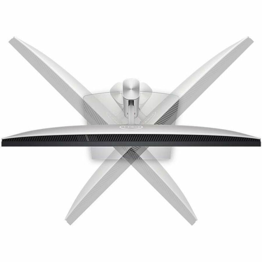 Rear view of the adjustable Dell U2424HE 23.8" FHD Monitor, showcasing its flexible design for ergonomic use.
