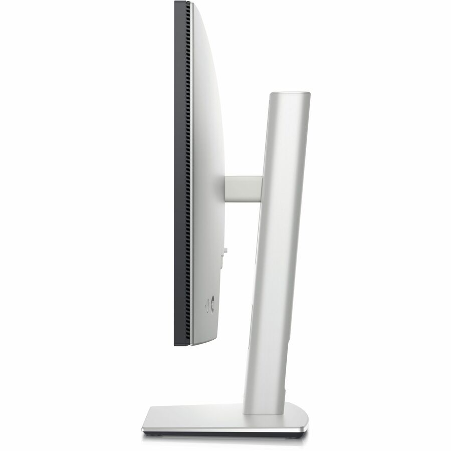 Side profile of the Dell U2424HE 23.8" FHD Monitor showcasing its sleek design and adjustable stand for versatile viewing.