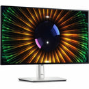 Stunning visual display of the Dell U2424H 24-Inch Full HD LED Monitor featuring vibrant colors in a dynamic radial design, showcasing its premium silver design.