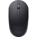 Top view of the Dell MS300 Wireless Mouse showcasing its ergonomic design and sleek black color, ideal for comfortable long-term use.