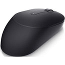 Side perspective of the Dell MS300 Wireless Mouse, highlighting its full-size ergonomic shape and professional aesthetic.