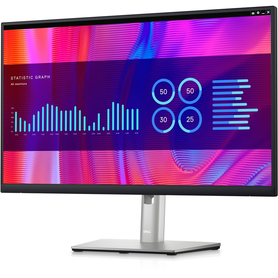 Dell P2423DEQHD 23.8" QHD Monitor | USB-C, HDMI, DisplayPort | Ergonomic, Eco-Friendly Design | 75Hz