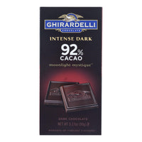 Ghirardelli 92% Cacao Moonlight Mystique Dark Chocolate Bars - 12 Pack, 3.17 Oz Each