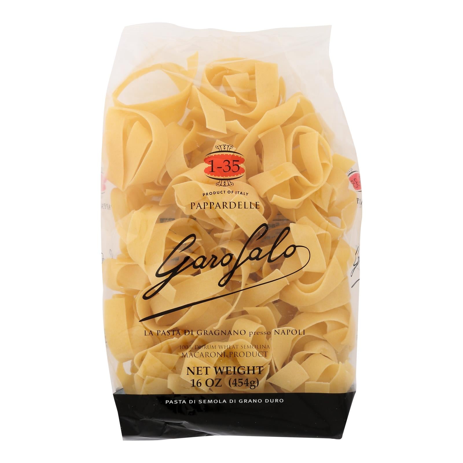 Garofalo Pappardelle Pasta – 16 Oz – Case of 12 – Perfect for Hearty Sauces, Authentic Italian Quality
