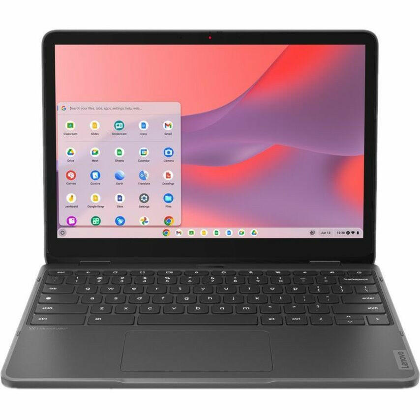 Lenovo 500E 12.2" Chromebook N100 4GB RAM 32GB Storage Graphite Gray 2-in-1 Versatile Device