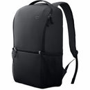 A sleek front view of the Dell EcoLoop 14-16In Backpack, highlighting its minimalist aesthetic and functional compartments, perfect for eco-conscious travelers.