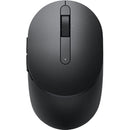 Top view of the Dell MS5120W Pro Wireless Mouse highlighting its sleek black finish and advanced design features for optimal productivity.