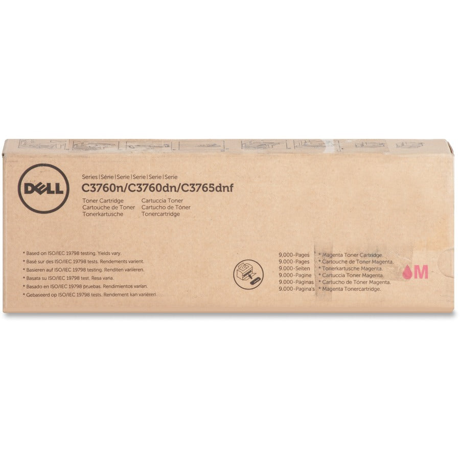 Dell Magenta Toner Cartridge for C3760 Series, 9000 Page Yield, Superior Print Quality