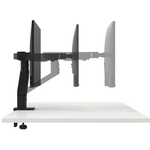 Dell Dual Monitor Desk Mount – Supports 2 Displays Up To 27" – Adjustable Arm – Fast Setup – Black