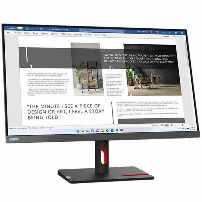 Lenovo ThinkVision S27i-30 27" Full HD IPS Monitor - 1920x1080, 300 Nit, 4ms, HDMI, Storm Gray