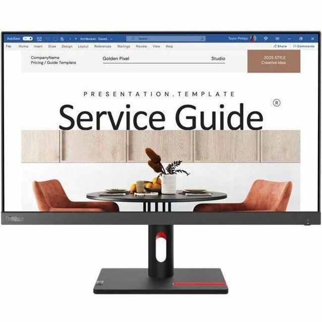 Lenovo ThinkVision S24i-30 24" Full HD IPS Monitor - 1920x1080, 4ms, HDMI, Sleek Raven Black Default Title