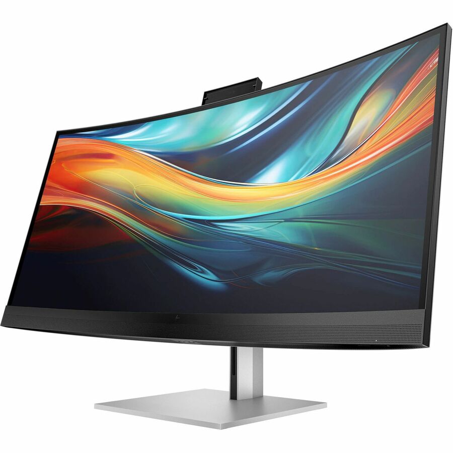 HP Series 7 Pro 39.7" 5K2K Curved Monitor with 4K Webcam and Thunderbolt 3 Connectivity - Black Silver