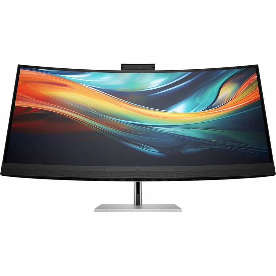 HP Series 7 Pro 39.7" 5K2K Curved Monitor with 4K Webcam and Thunderbolt 3 Connectivity - Black Silver