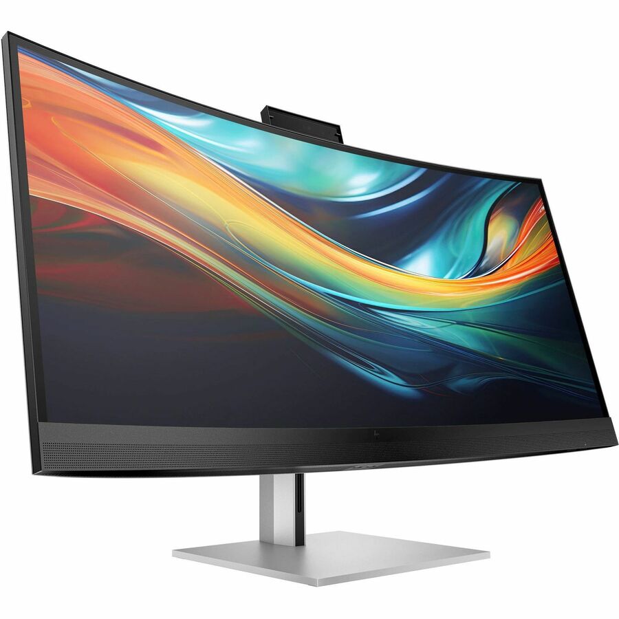 HP Series 7 Pro 39.7" 5K2K Curved Monitor with 4K Webcam and Thunderbolt 3 Connectivity - Black Silver
