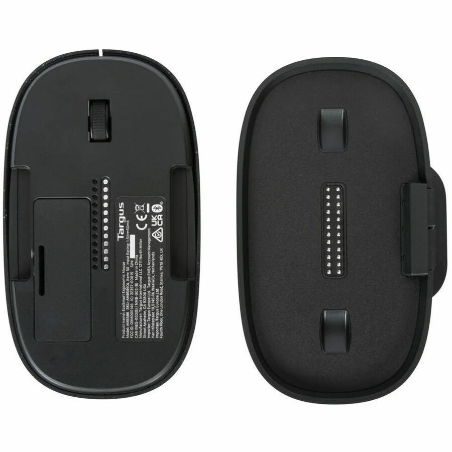 Targus EcoSmart Ergonomic Keyboard & ErgoFlip Mouse Combo - Antimicrobial Protection, Multi-Device Connectivity